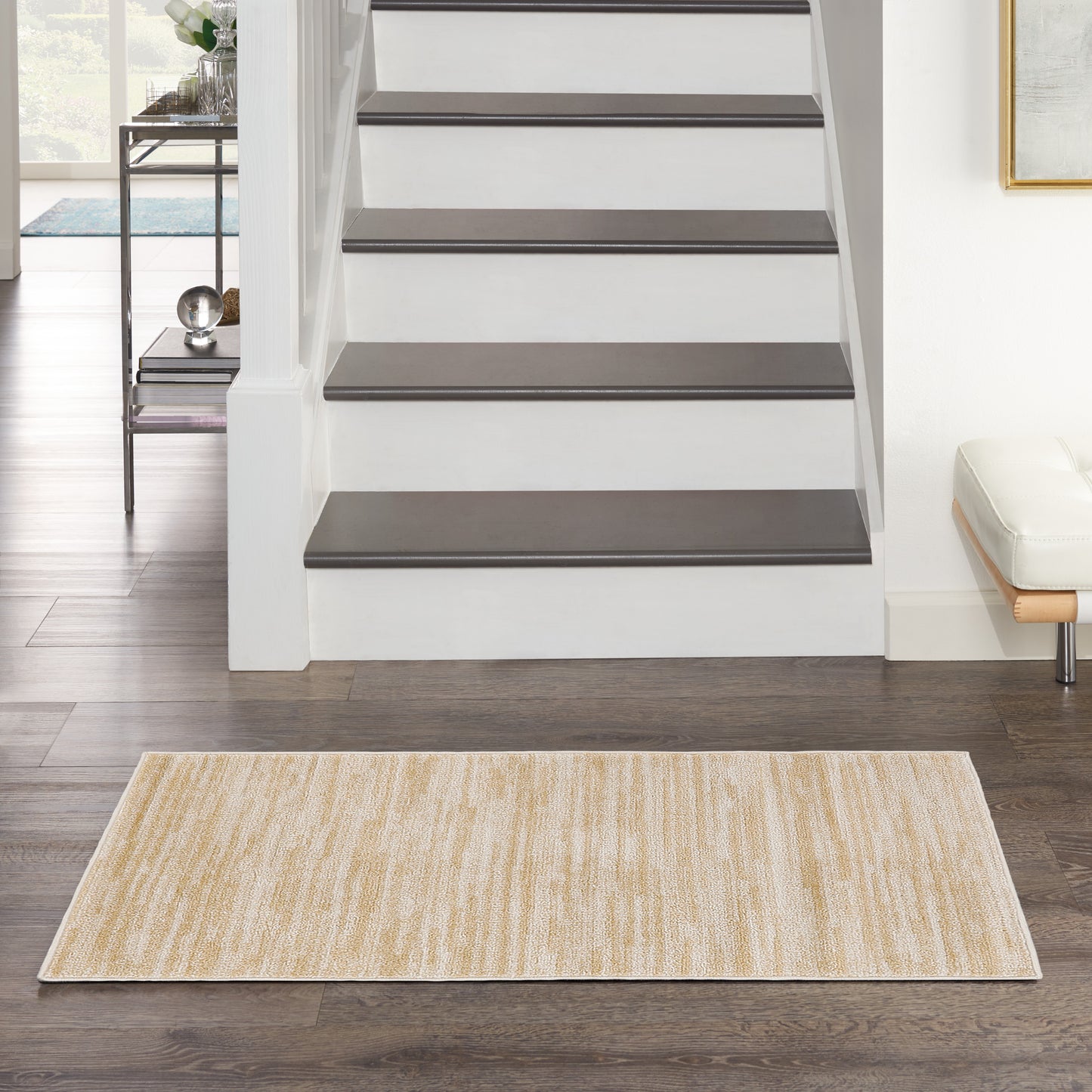 Nourison Nourison Essentials 3' x 5' Ivory Gold Outdoor Rug