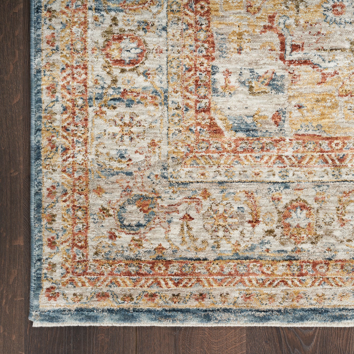 Nourison Sahar 2'3" x 10'2" Ivory Blue Vintage Indoor Rug