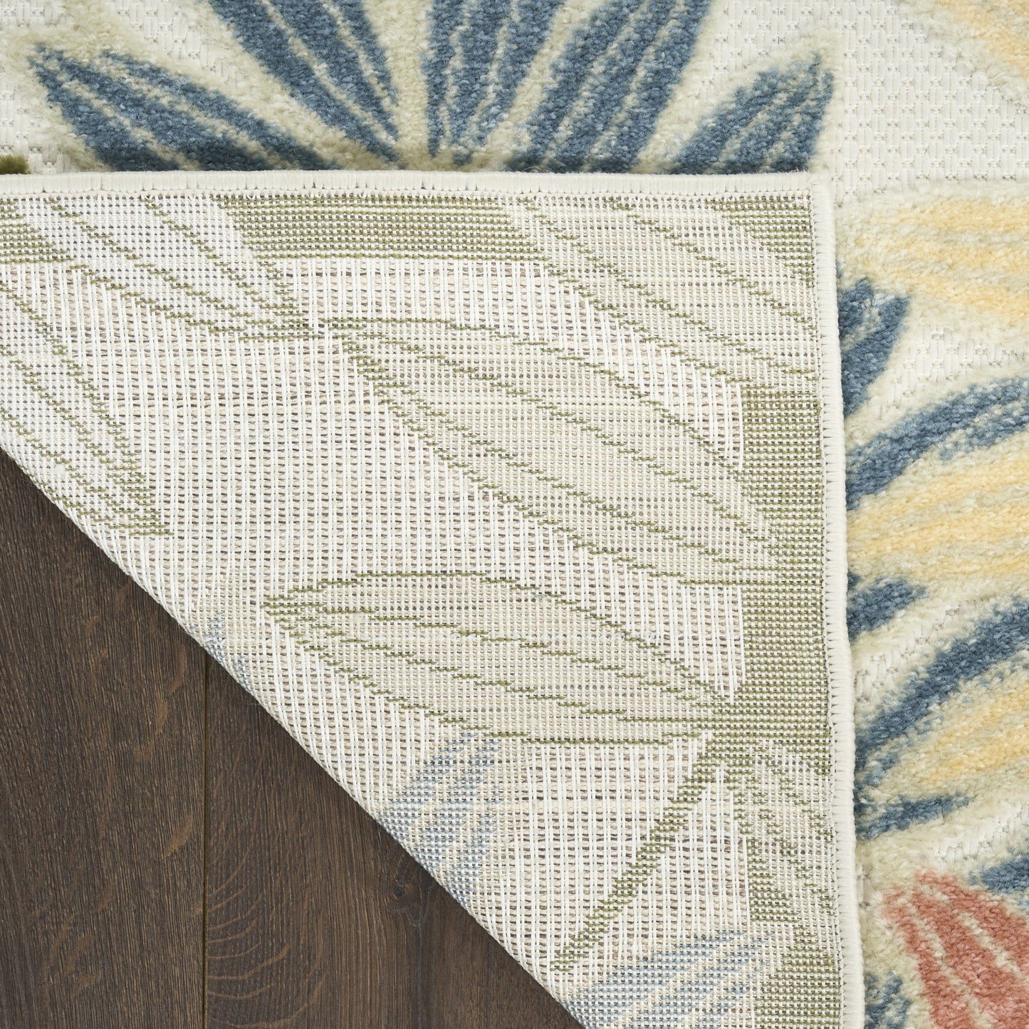 Nourison Aloha 9' x 12' Ivory Rose Modern Rug