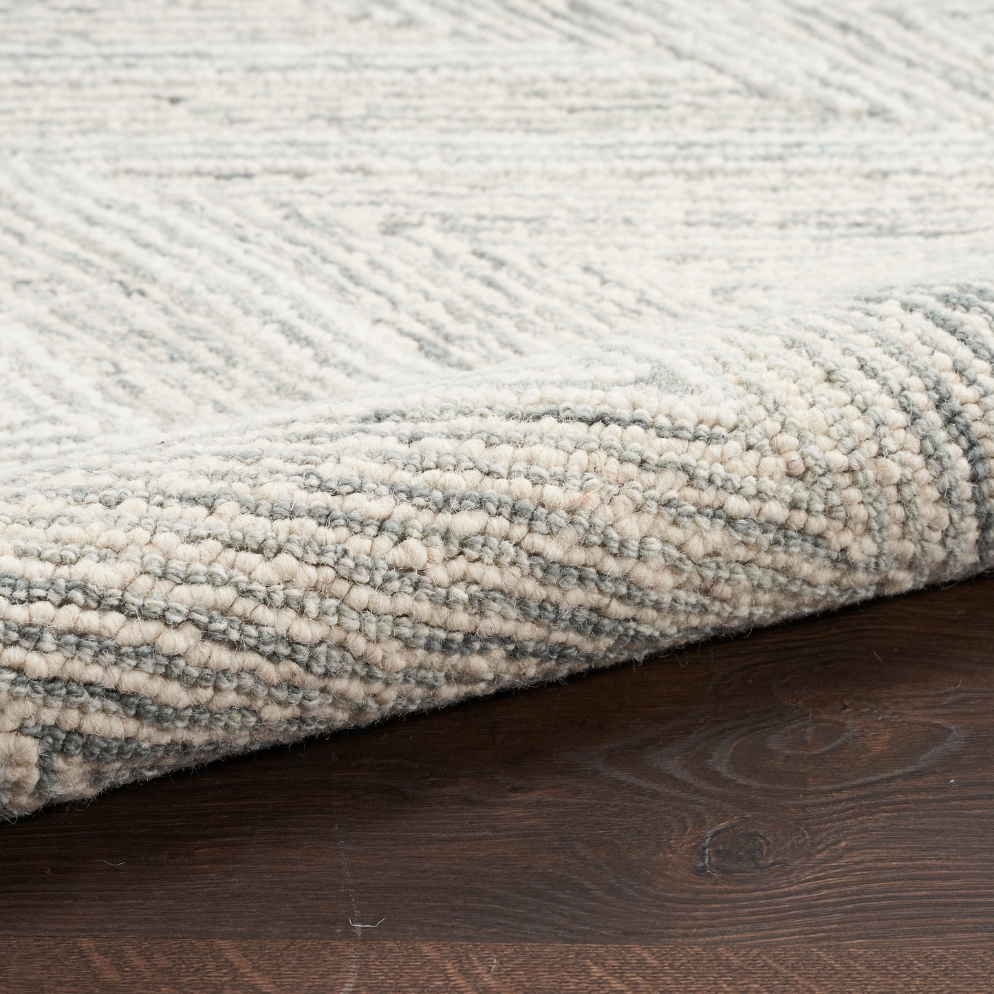 Nourison Interlock 7'9" x 9'9" Teal Modern Indoor Rug