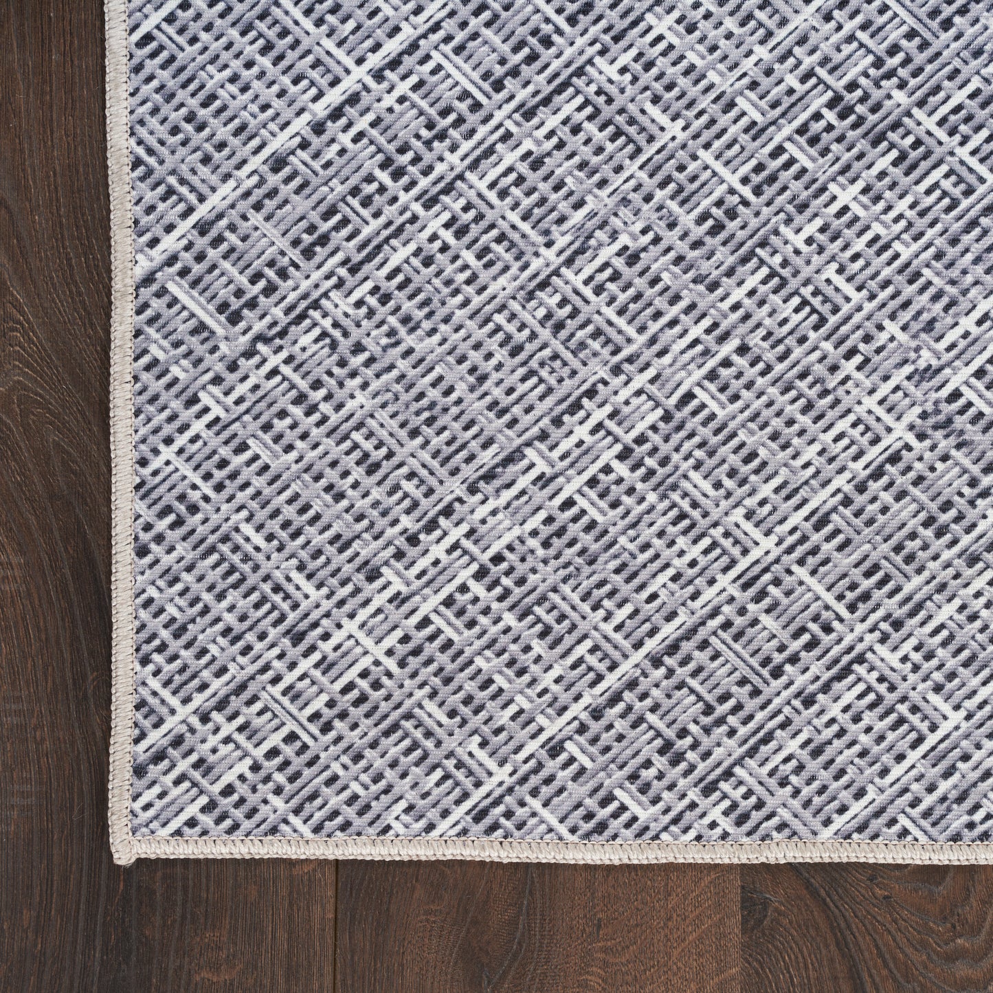 Nourison Nourison Washables 4' x 6' Grey Modern Indoor Rug