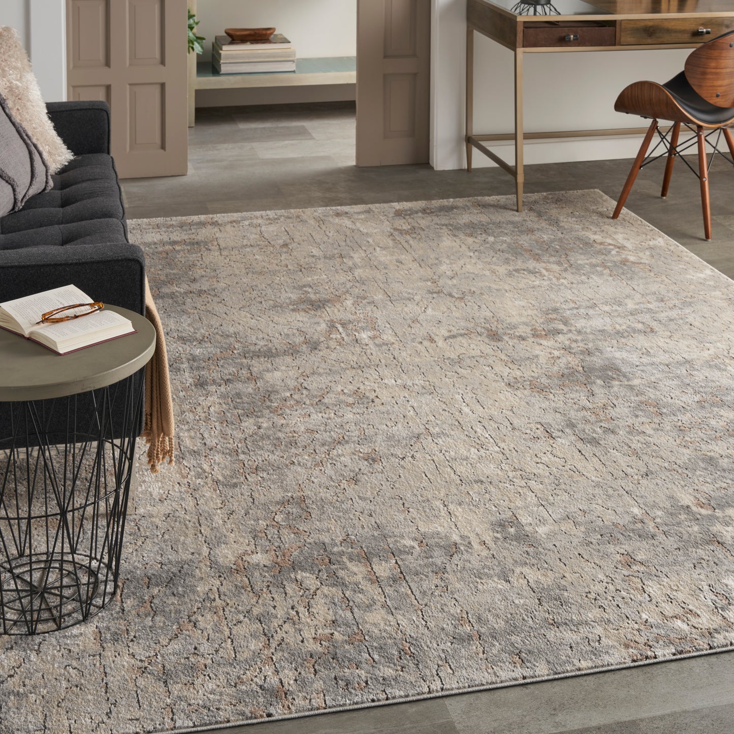 Nourison Quarry 8'10" x 11'10" Beige Grey Modern Indoor Rug