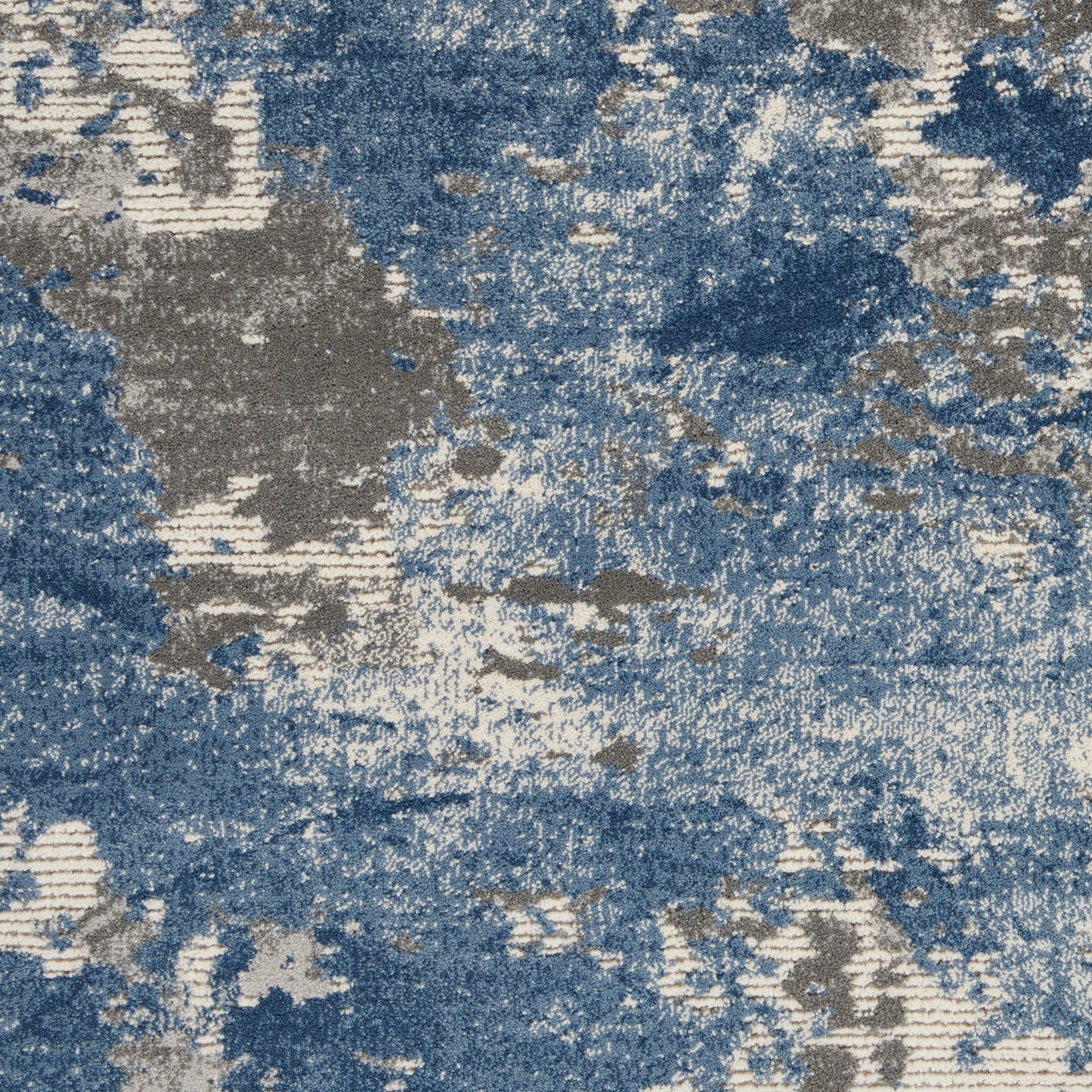 Nourison Rustic Textures 3'11" x 5'11" Grey/Blue Modern Indoor Rug