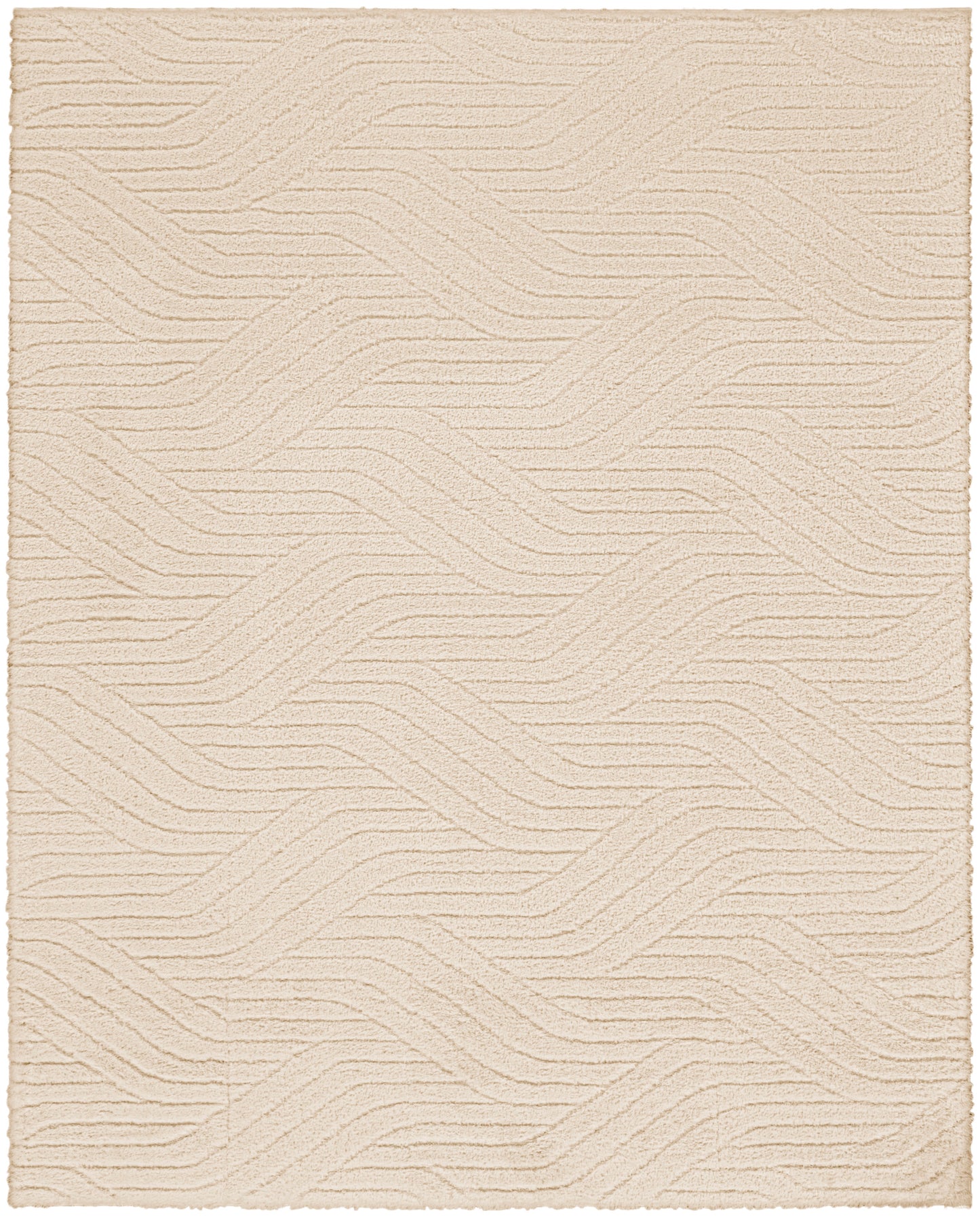Calvin Klein Surfaces 5'3" x 7'3" Beige Shag Indoor Rug