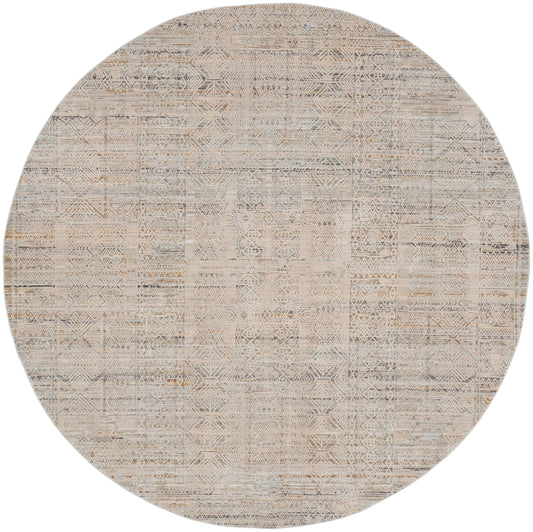 Nourison Lynx 7’10” x Round Ivory Multicolor Vintage Indoor Rug