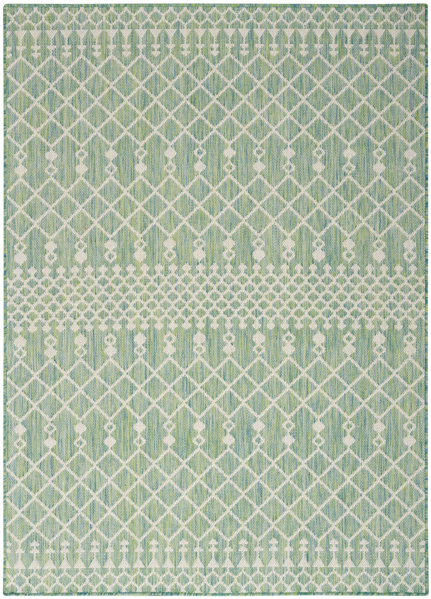 Nourison Positano 5' x 7' Blue Green Modern Rug