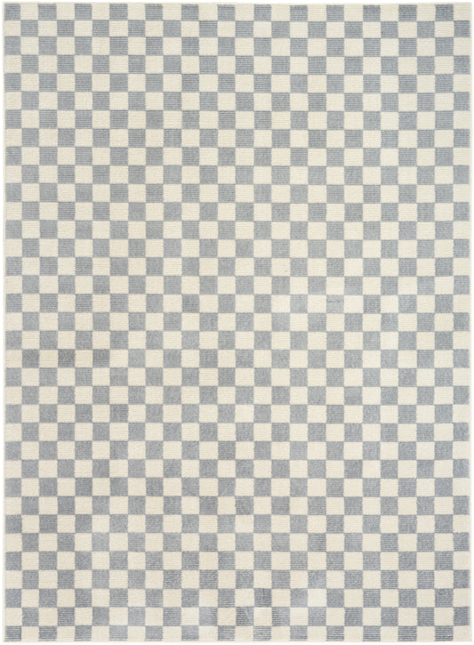 Nourison Serenity Home 3'11" x 5'11" Ivory Blue Modern Indoor Rug