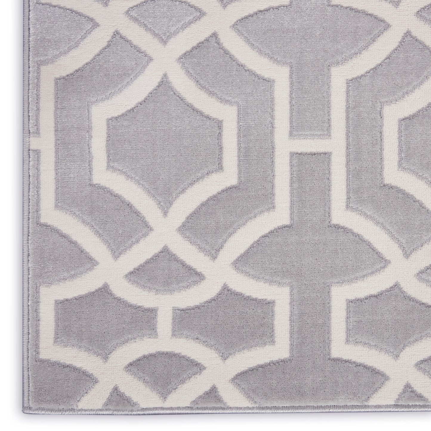 Inspire Me! Home Décor Joli 8'6" x 11'6" Grey White Contemporary Indoor Rug