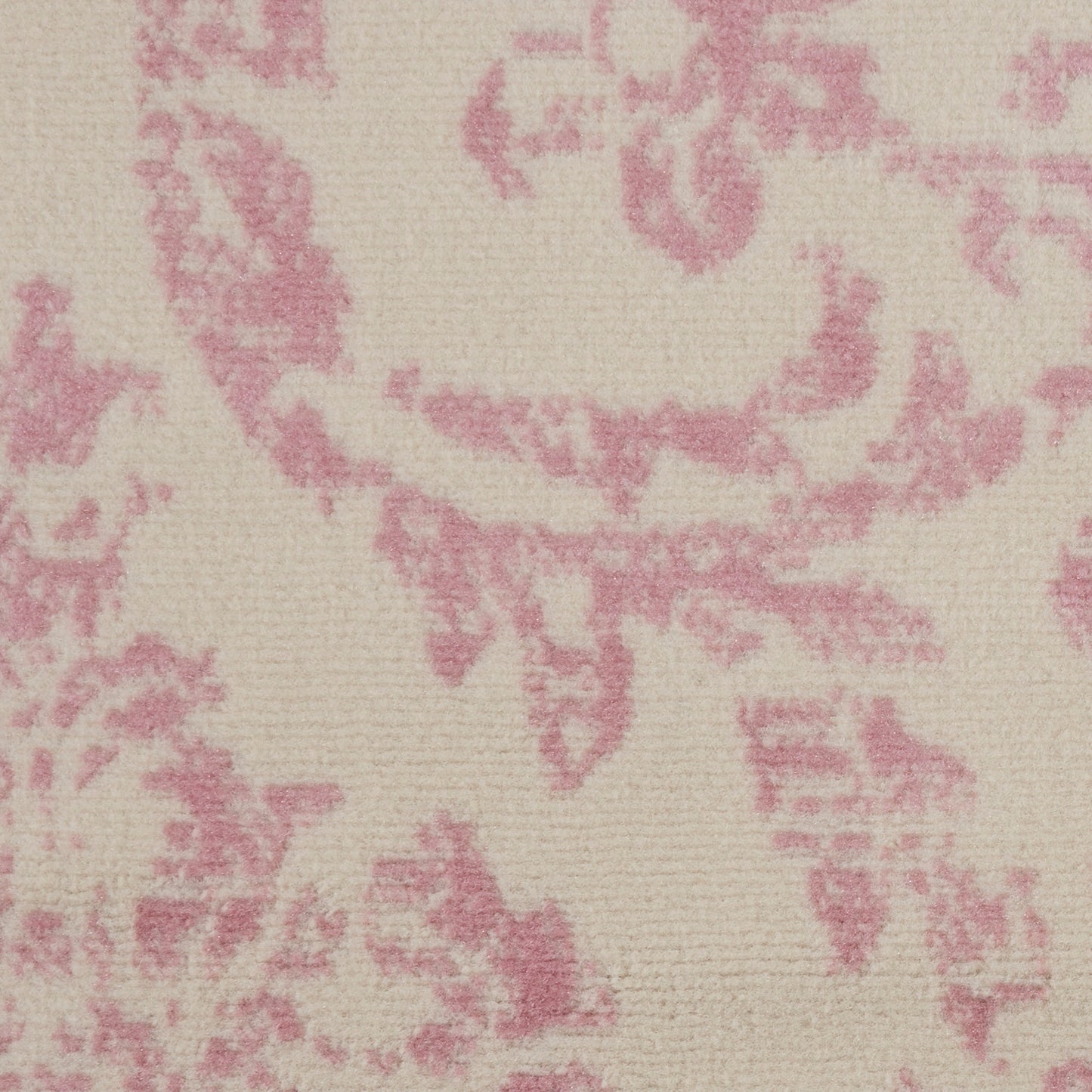 Nourison Jubilant 5'3" x Round Ivory Pink Vintage Indoor Rug