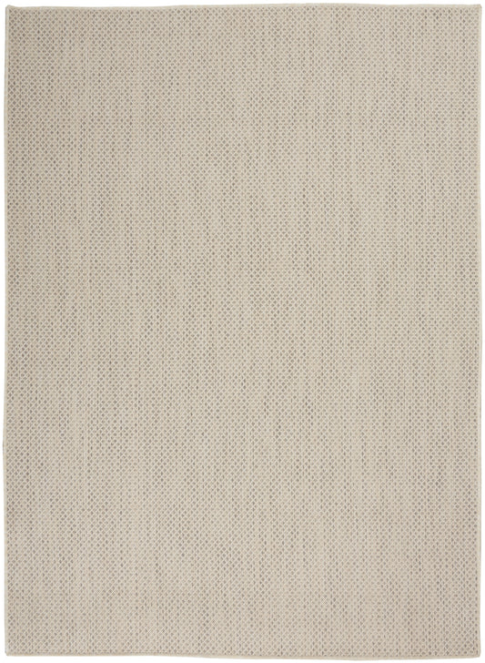 Nourison Courtyard 5' x 7' Ivory Silver Modern Rug