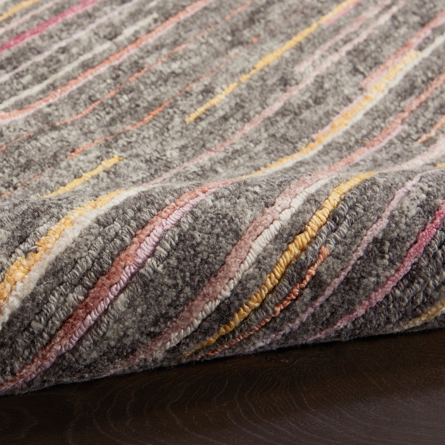 Nourison Plateau 2' x 3' Grey Flame Modern Indoor Rug