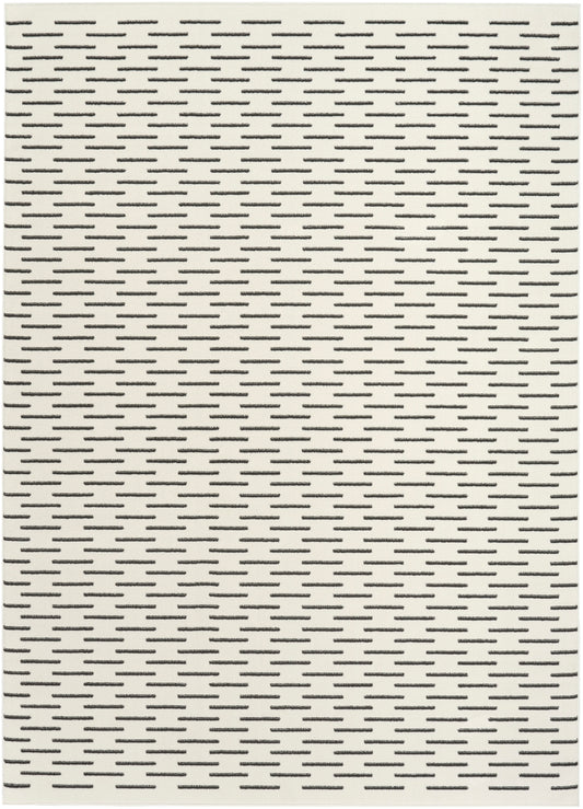 Nourison Nordic 4' x 6' Ivory Black Scandinavian Indoor Rug