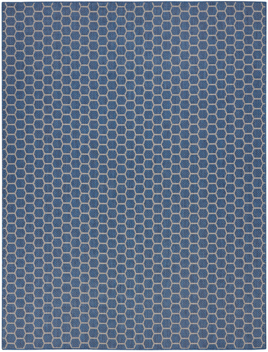 Nourison Twist Reversible 10' x 14' Blue Modern Rug