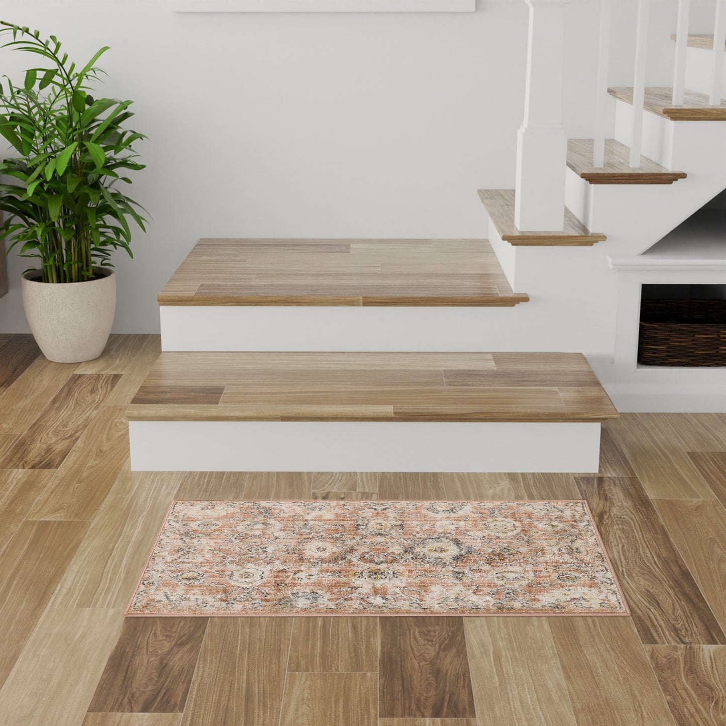 Nourison Oushak Home 2' x 4' Rust Vintage Indoor Rug