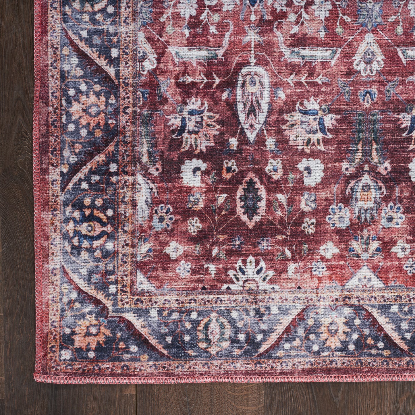 Nourison Grand Washables 2' x 6' Brick Ivory Vintage Indoor Rug