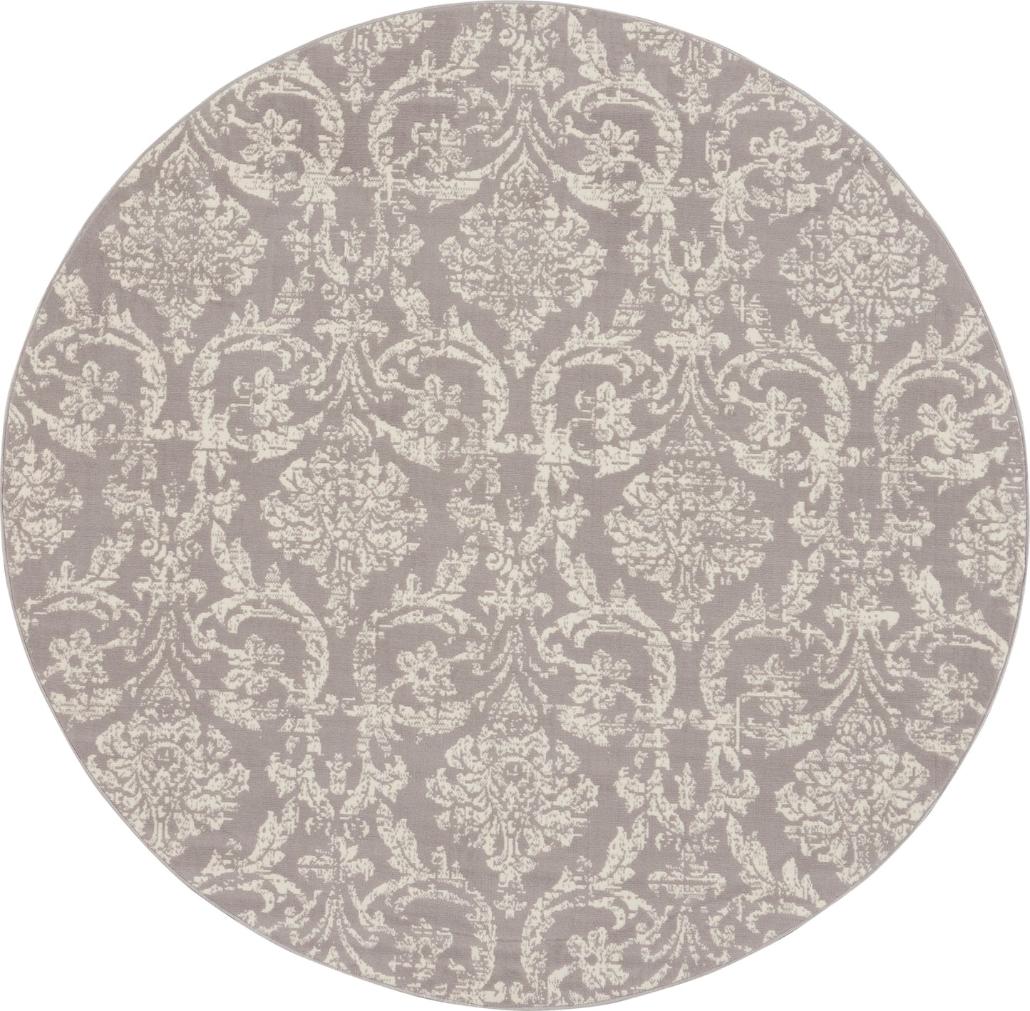 Nourison Jubilant 8' x Round Grey Vintage Indoor Rug