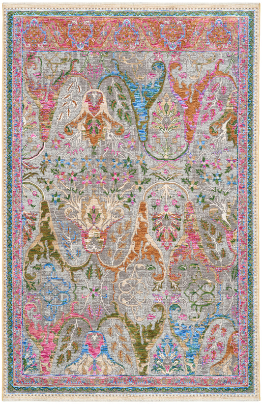 Nourison Vintage Harmony 5'3" x 7'6" Pink Multicolor Bohemian Indoor Rug
