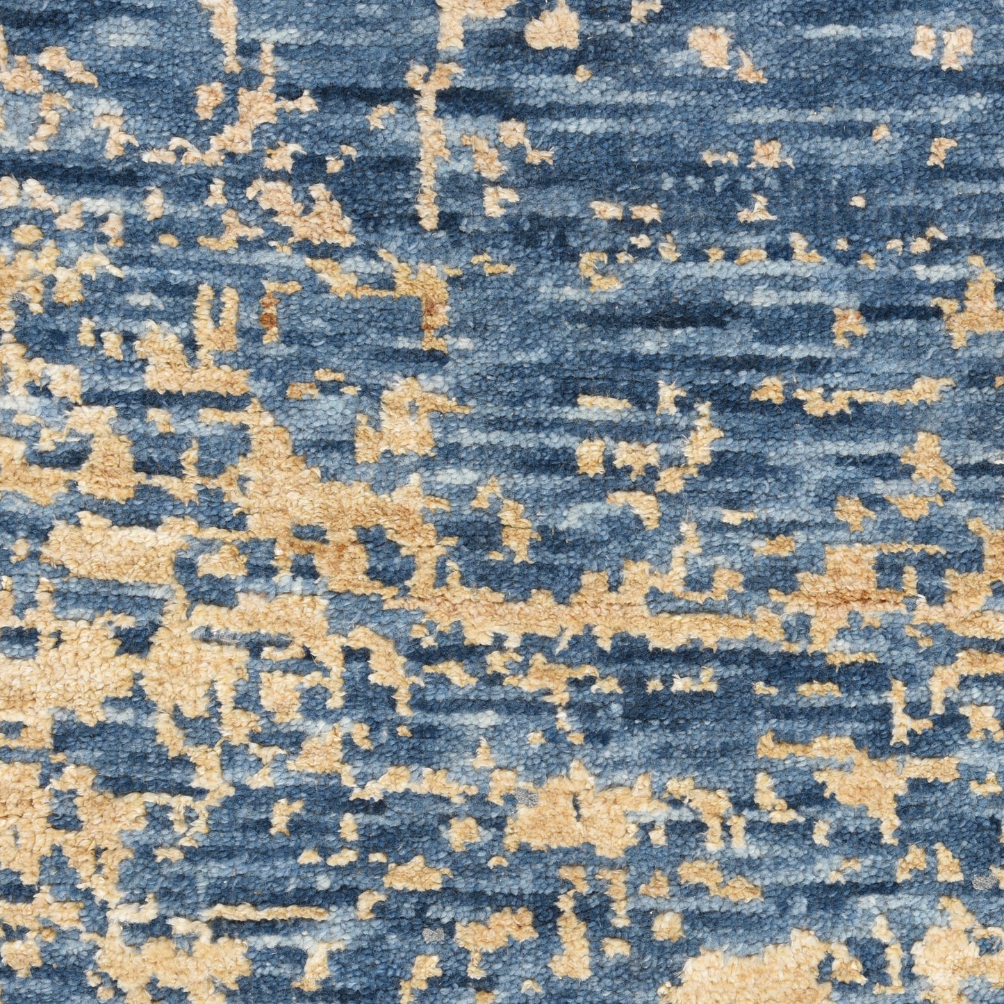 Nourison Luna 8'6" x 11'6" Dark Blue Mocha Modern Indoor Rug