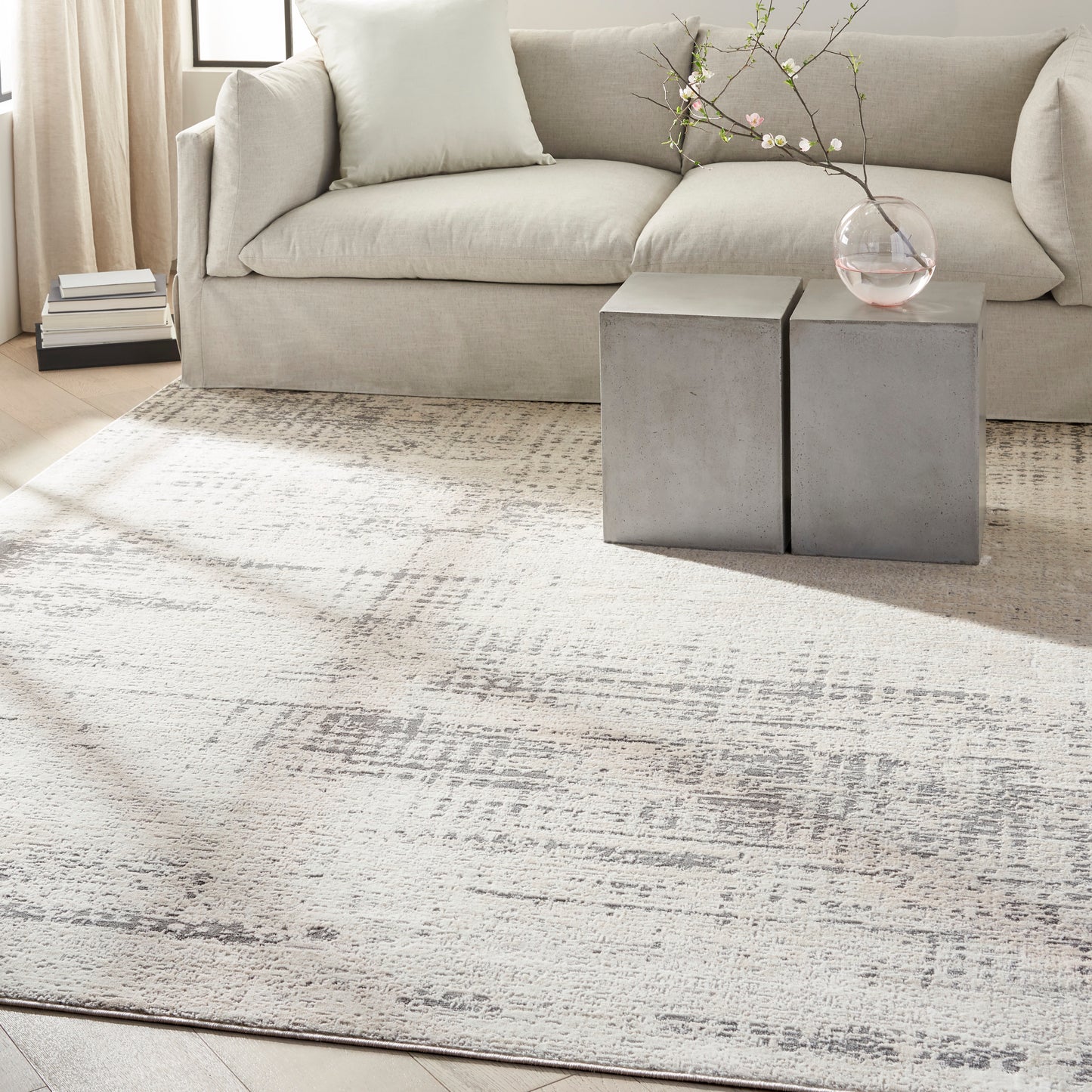 Calvin Klein CK950 Rush 9' x 12' Ivory Beige Modern Indoor Rug