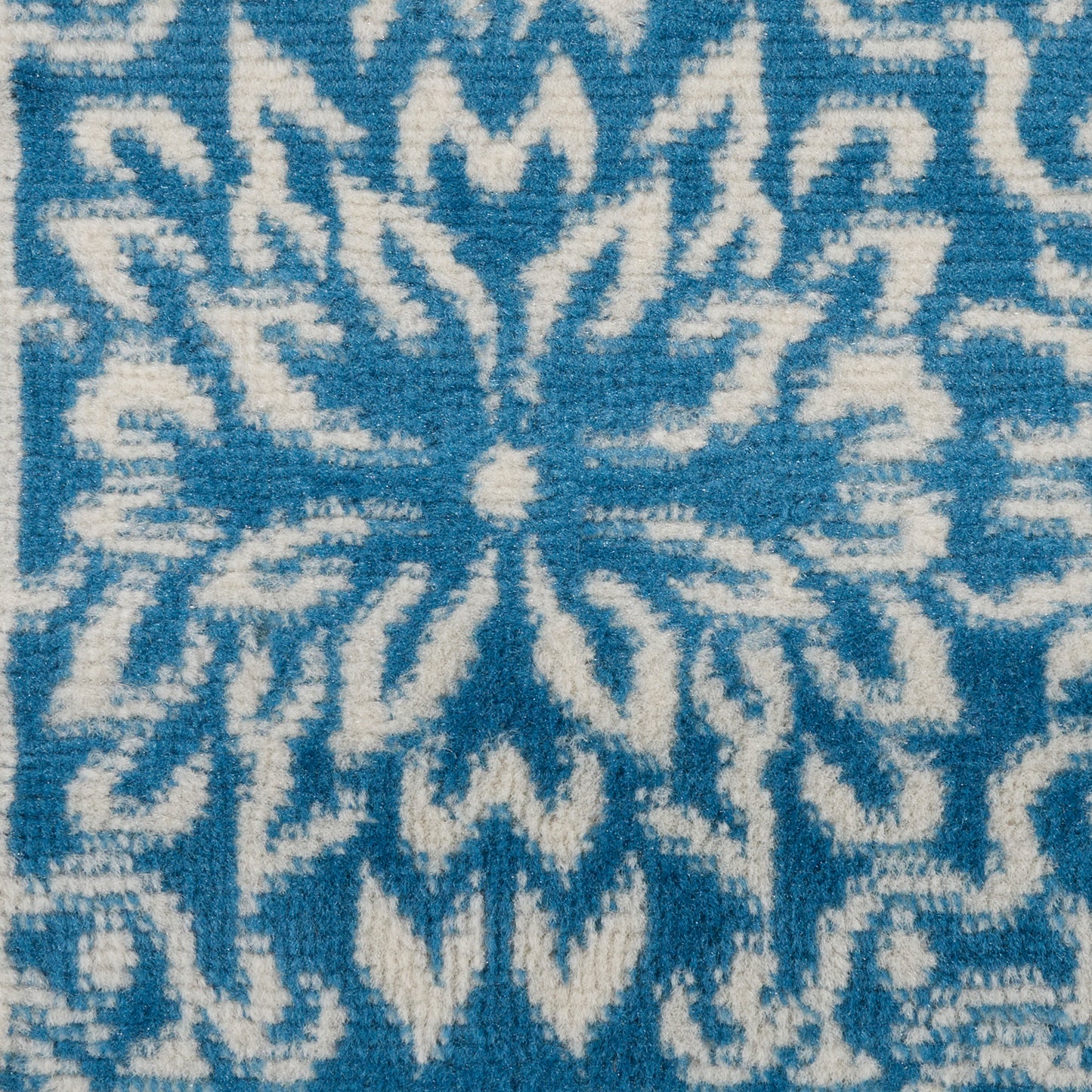 Nourison Jubilant 2' x 4' Ivory Blue Farmhouse Indoor Rug