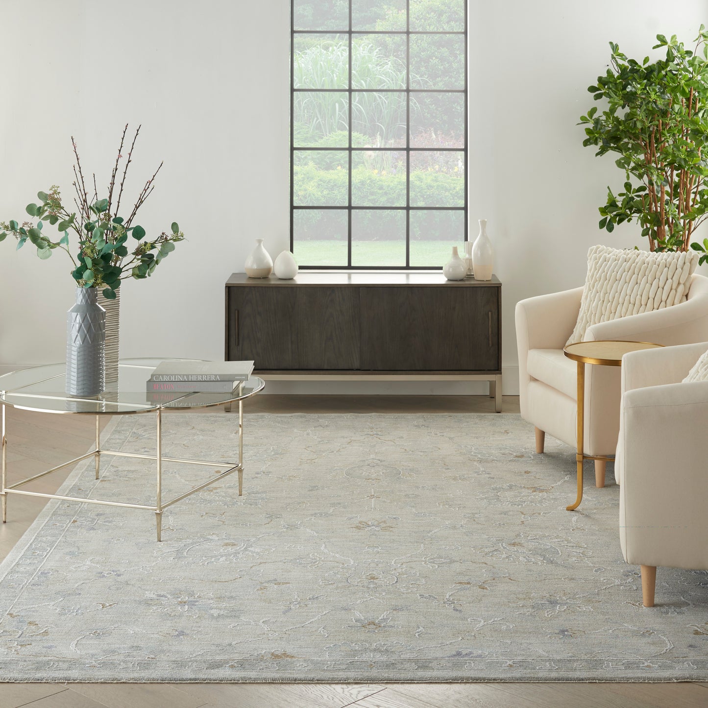 Nourison Infinite 9'3" x 12'7" Lt Grey Vintage Indoor Rug