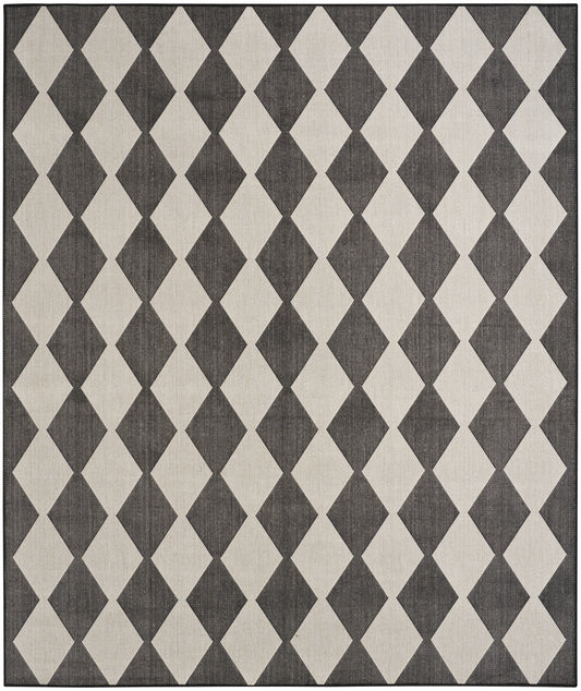 Nourison Positano 7' x 10' Black Modern Rug