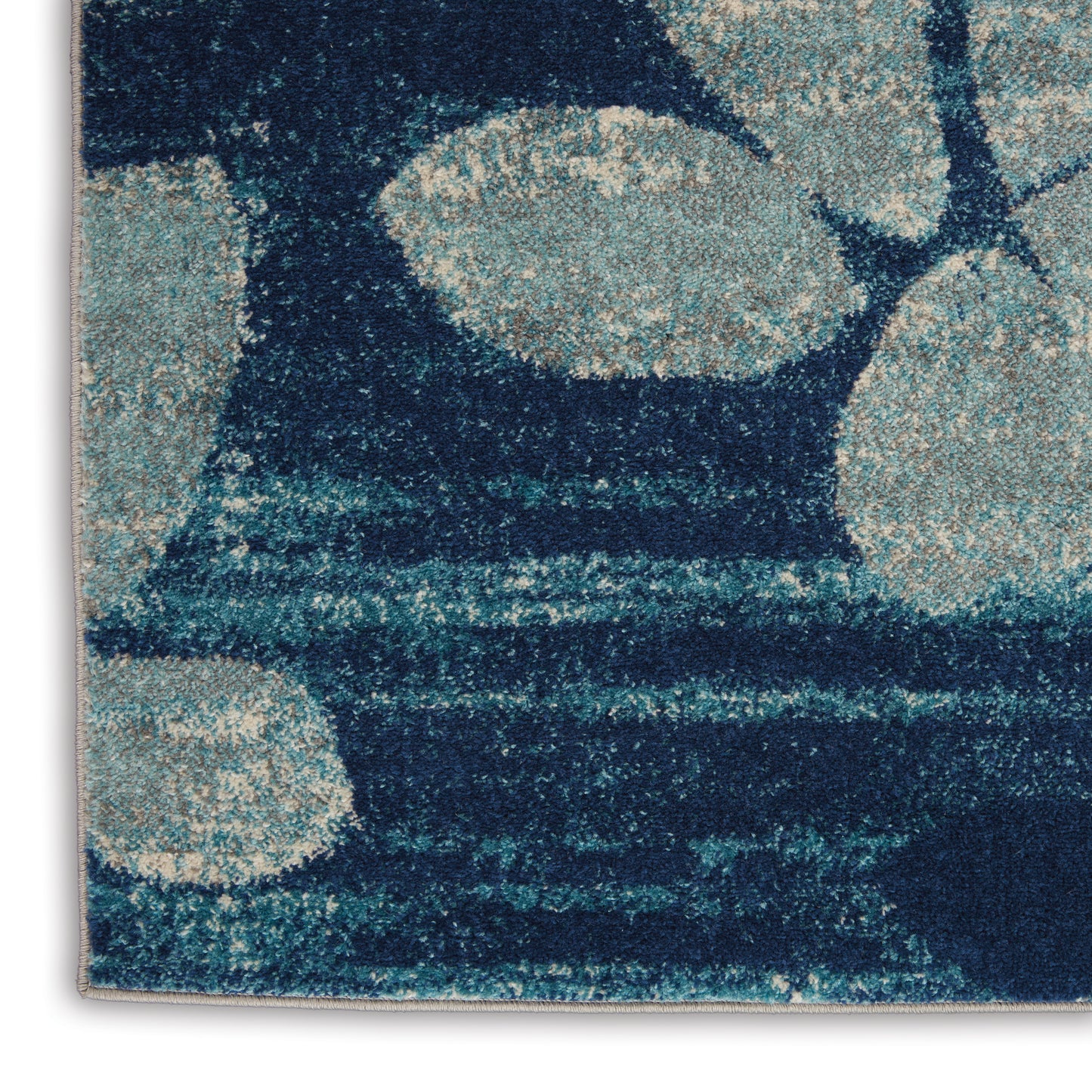 Nourison Tranquil 4' x 6' Navy/Light Blue Farmhouse Indoor Rug