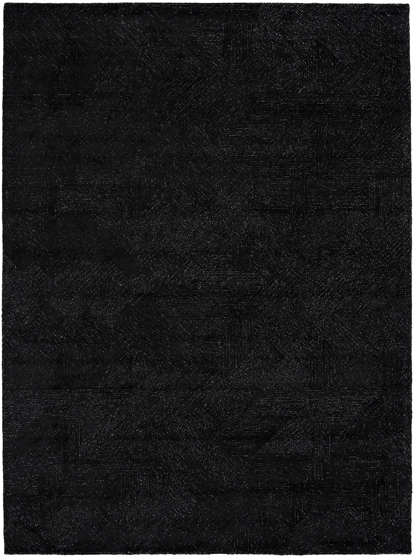 Michael Amini Ma30 Star 9'9" x 13'9" Black Modern Indoor Rug