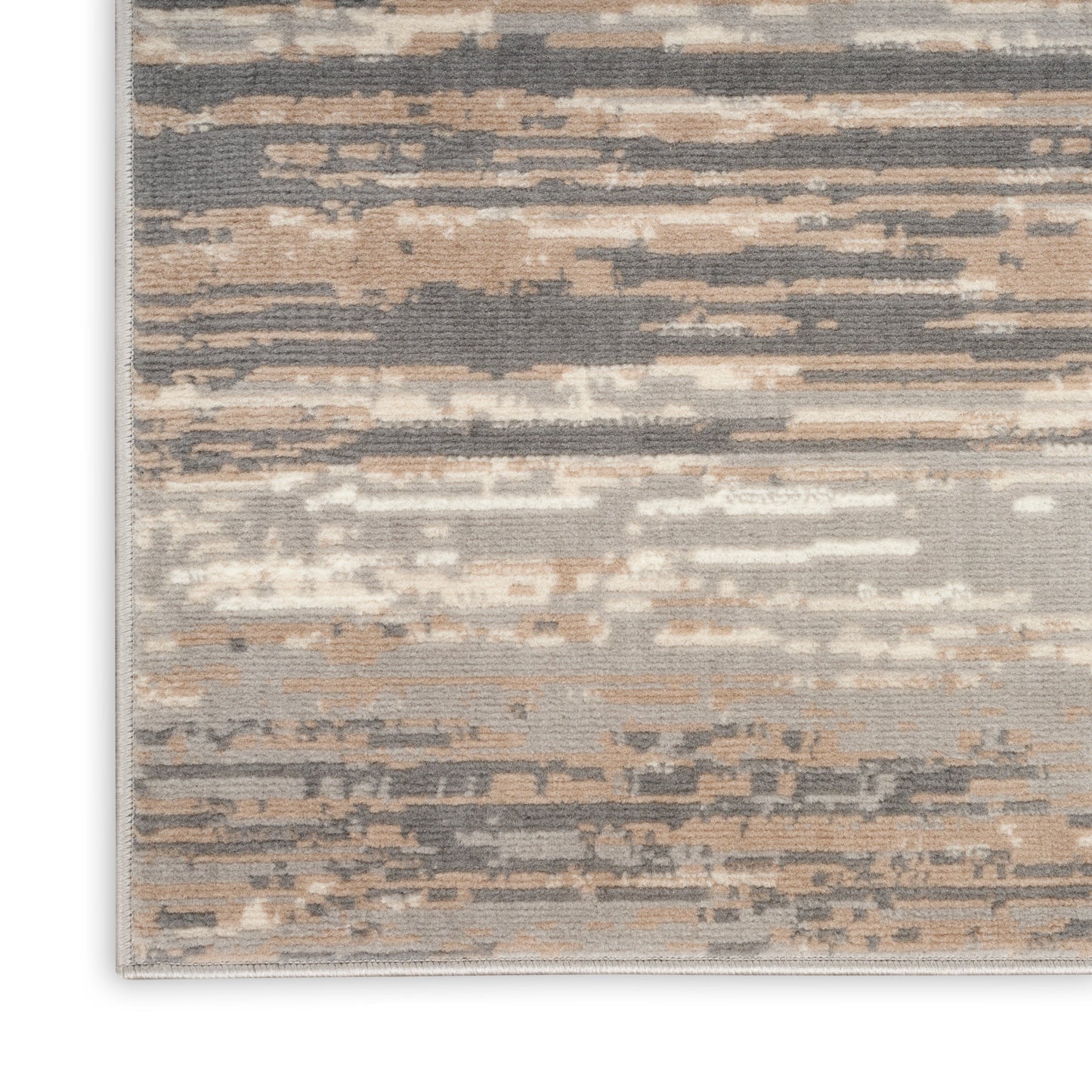 Nourison Jubilant 7'10" x 9'10" Grey Beige Modern Indoor Rug