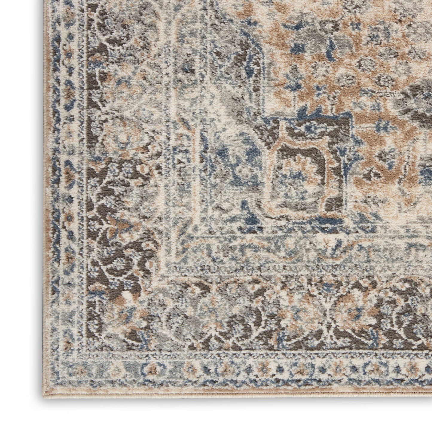 Nourison Quarry 8'10" x 11'10" Grey/Ivory Vintage Indoor Rug