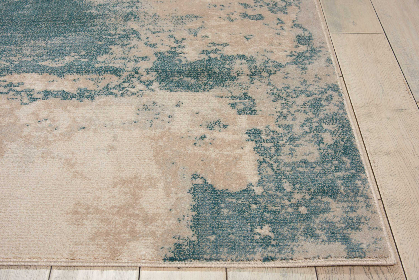 Nourison Maxell 7'10" x 10'6" Ivory/Teal Modern Indoor Rug