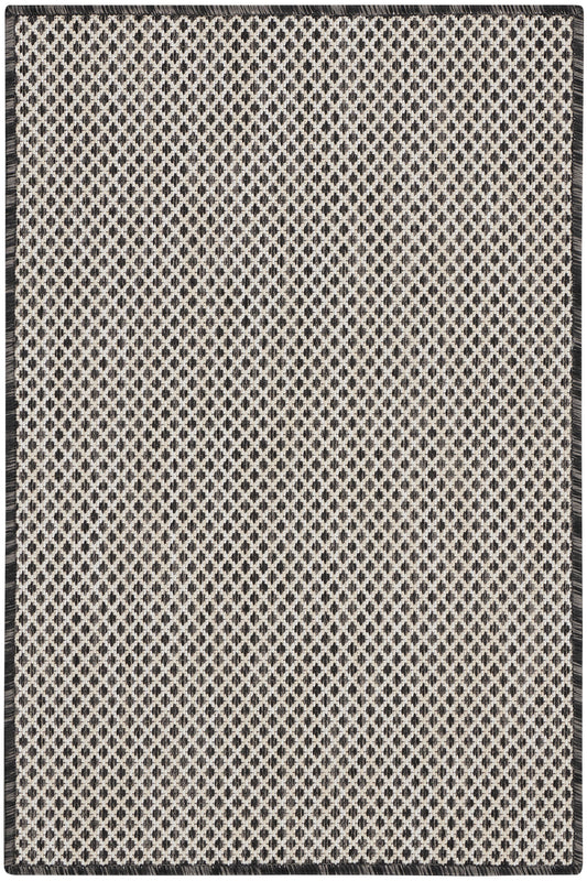 Nourison Courtyard 2' x 3' Ivory Charcoal Modern Rug