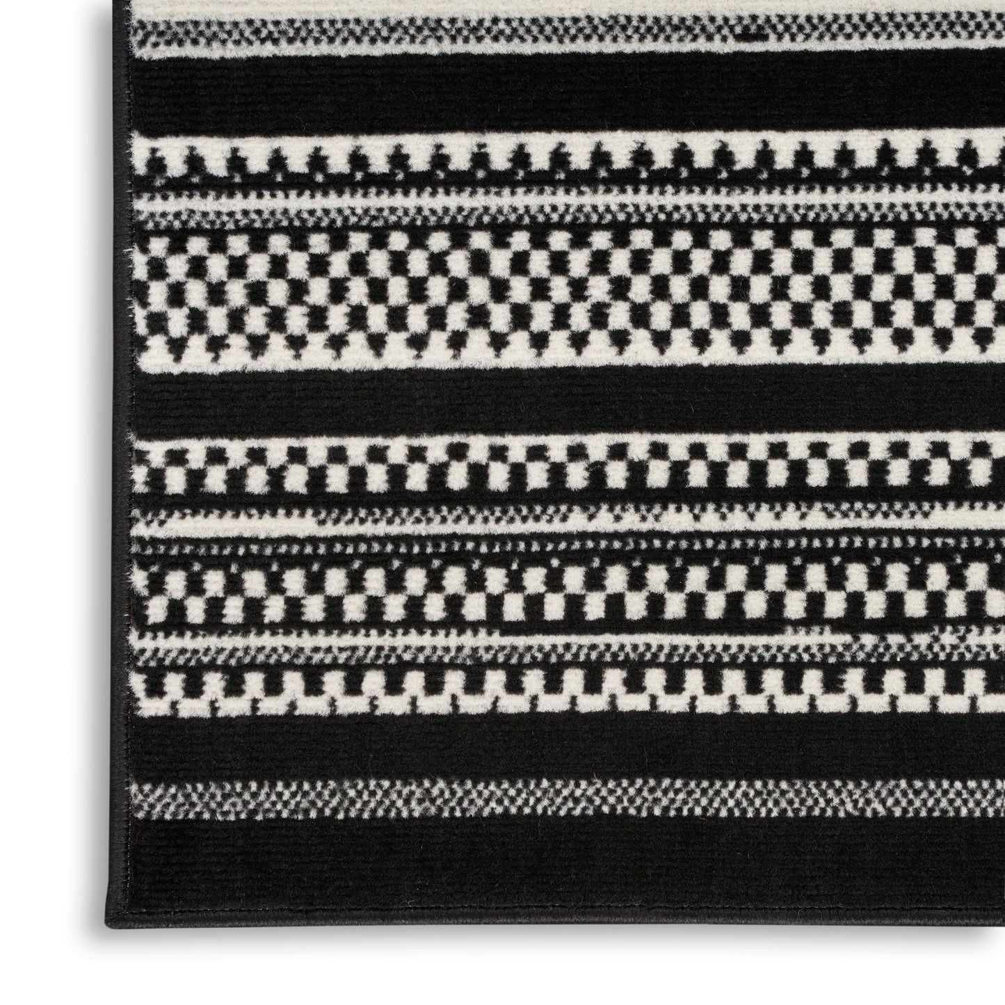 Nourison Grafix 2' x 4' Black White Modern Indoor Rug