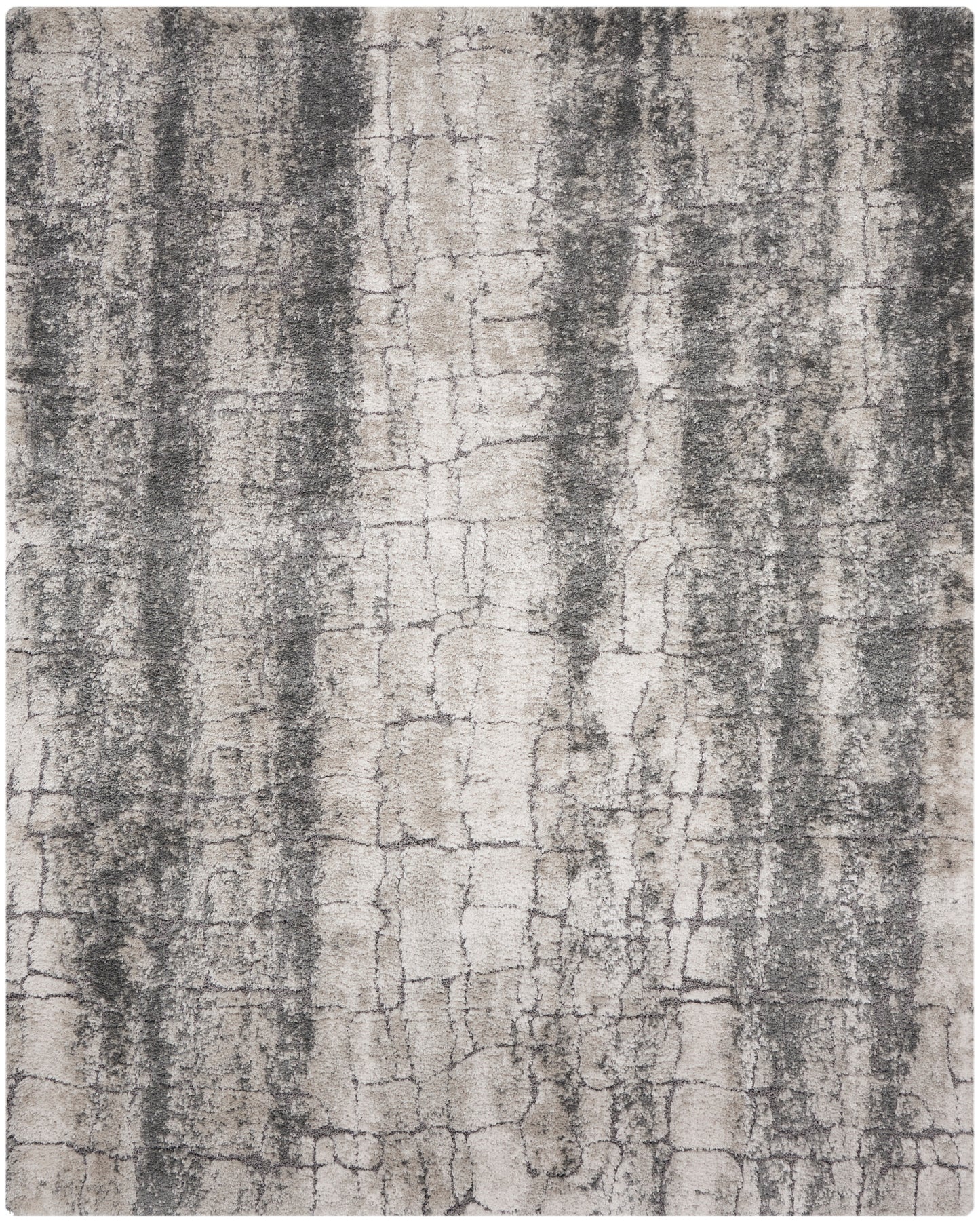 Nourison Dreamy Shag 9' x 12' Ivory Charcoal Shag Indoor Rug