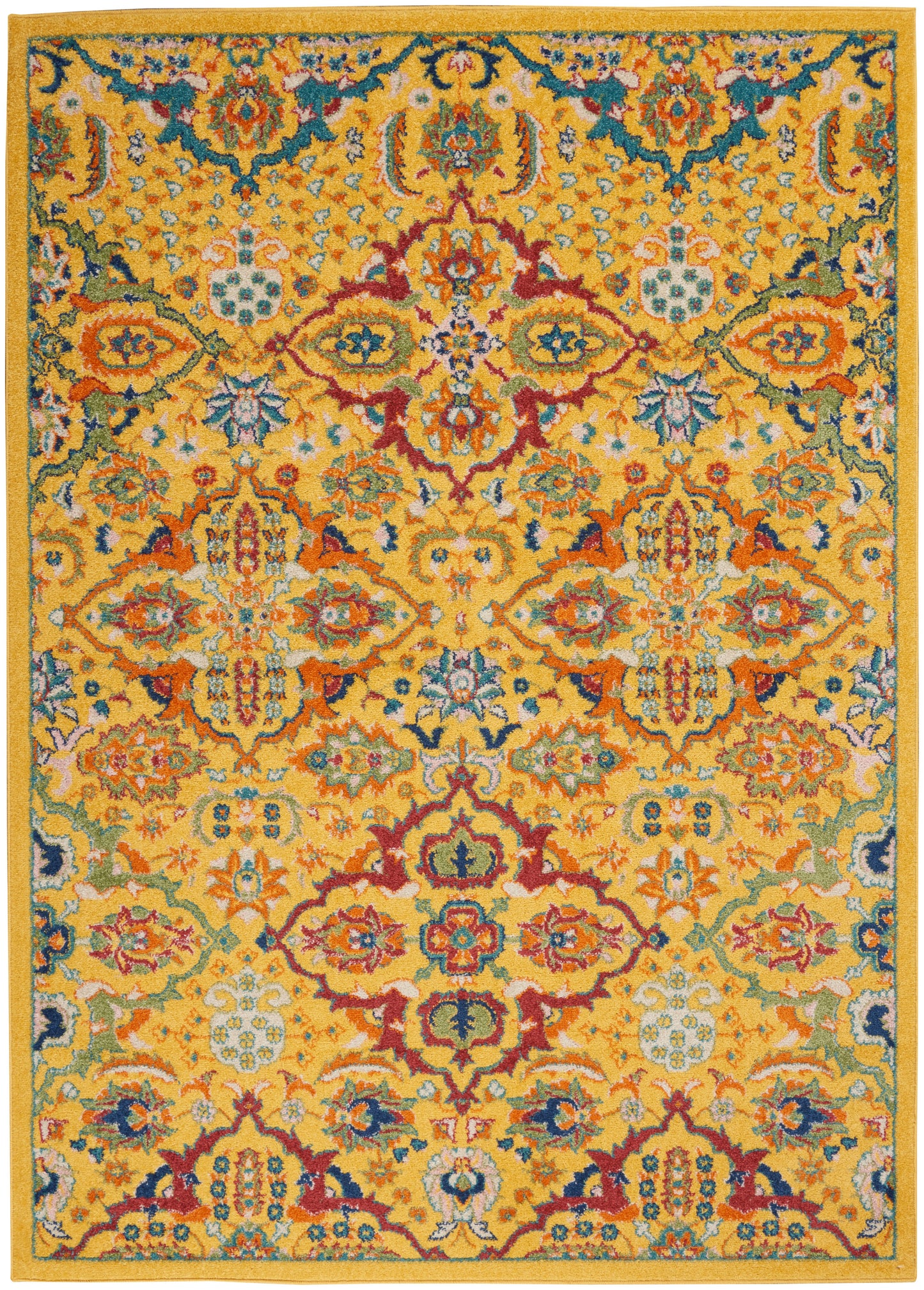 Nourison Allur 3' x 5' Yellow Multicolor Bohemian Indoor Rug