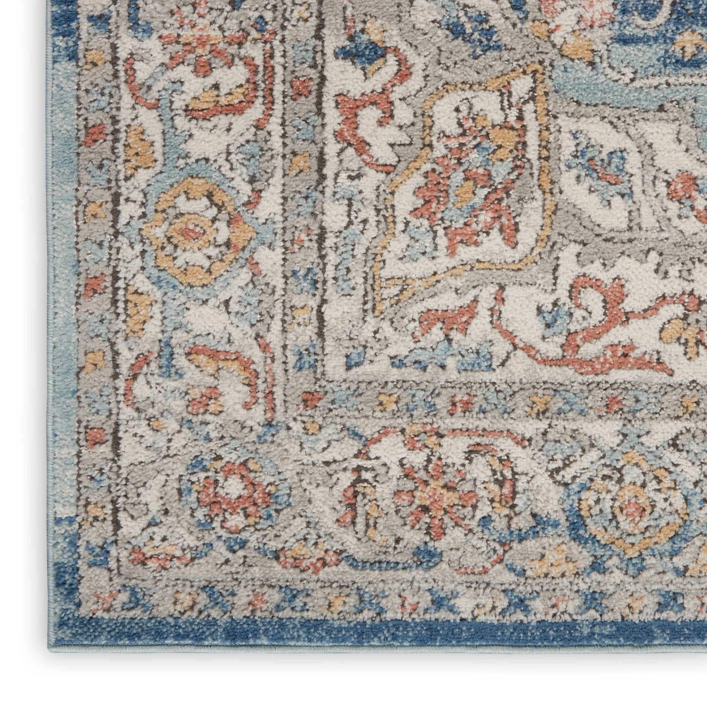 Nourison Quarry 2'2" x 7'6" Ivory Blue Vintage Indoor Rug