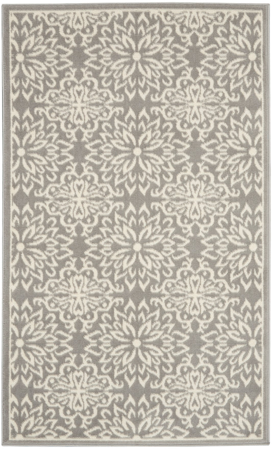 Nourison Jubilant 3' x 5' Ivory/Grey Farmhouse Indoor Rug