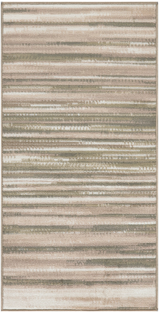 Nourison Jubilant 2' x 4' Green Ivory Modern Indoor Rug