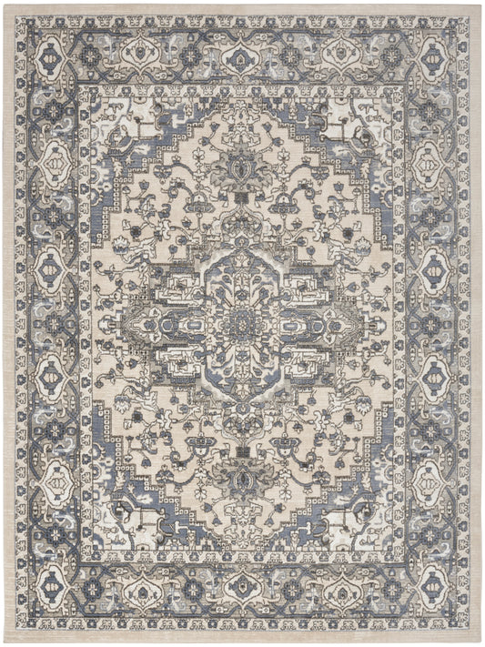 Nourison Quarry 10' x 14' Ivory Blue Vintage Indoor Rug