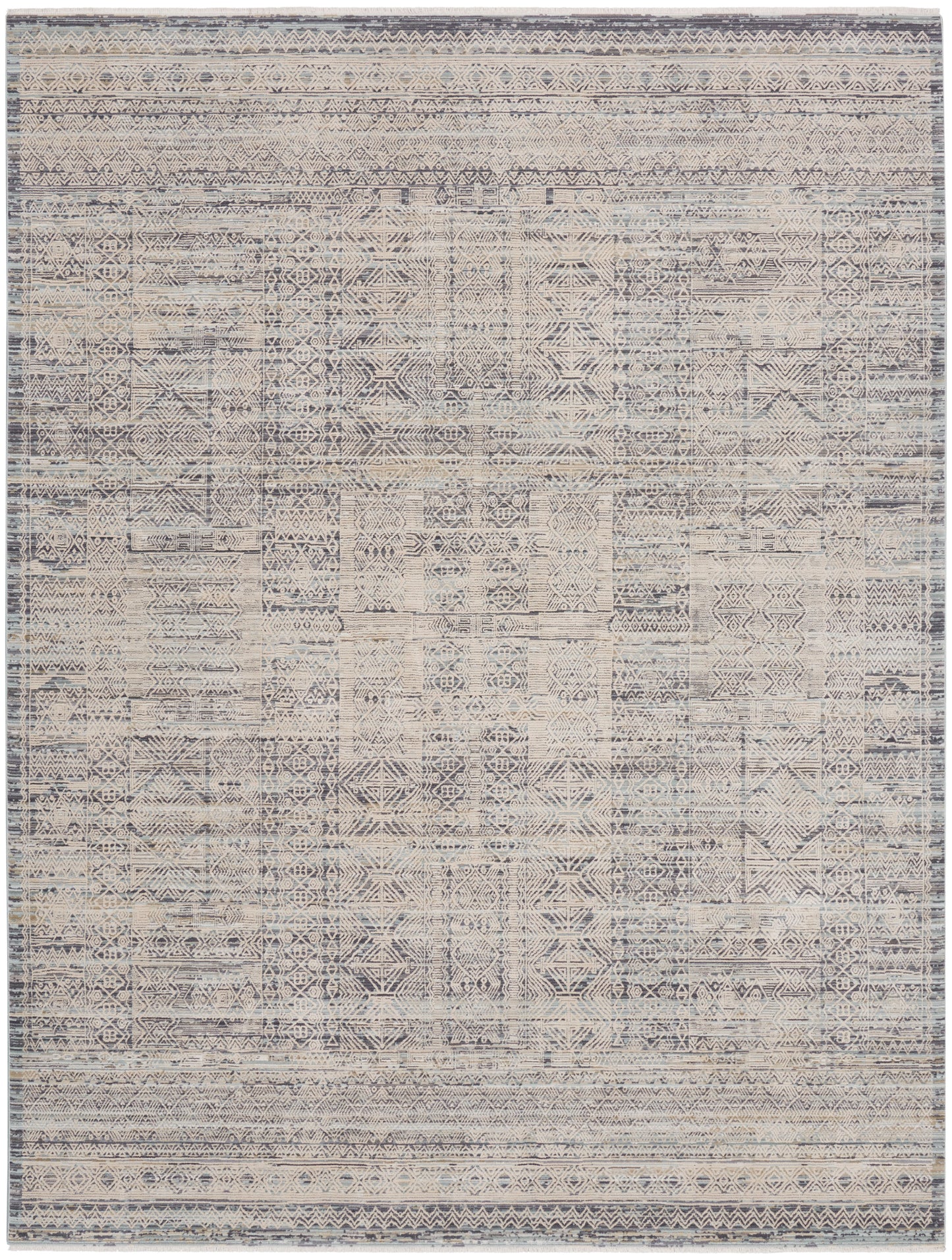 Nourison Lynx 12' x 15'9" Ivory Blue Vintage Indoor Rug