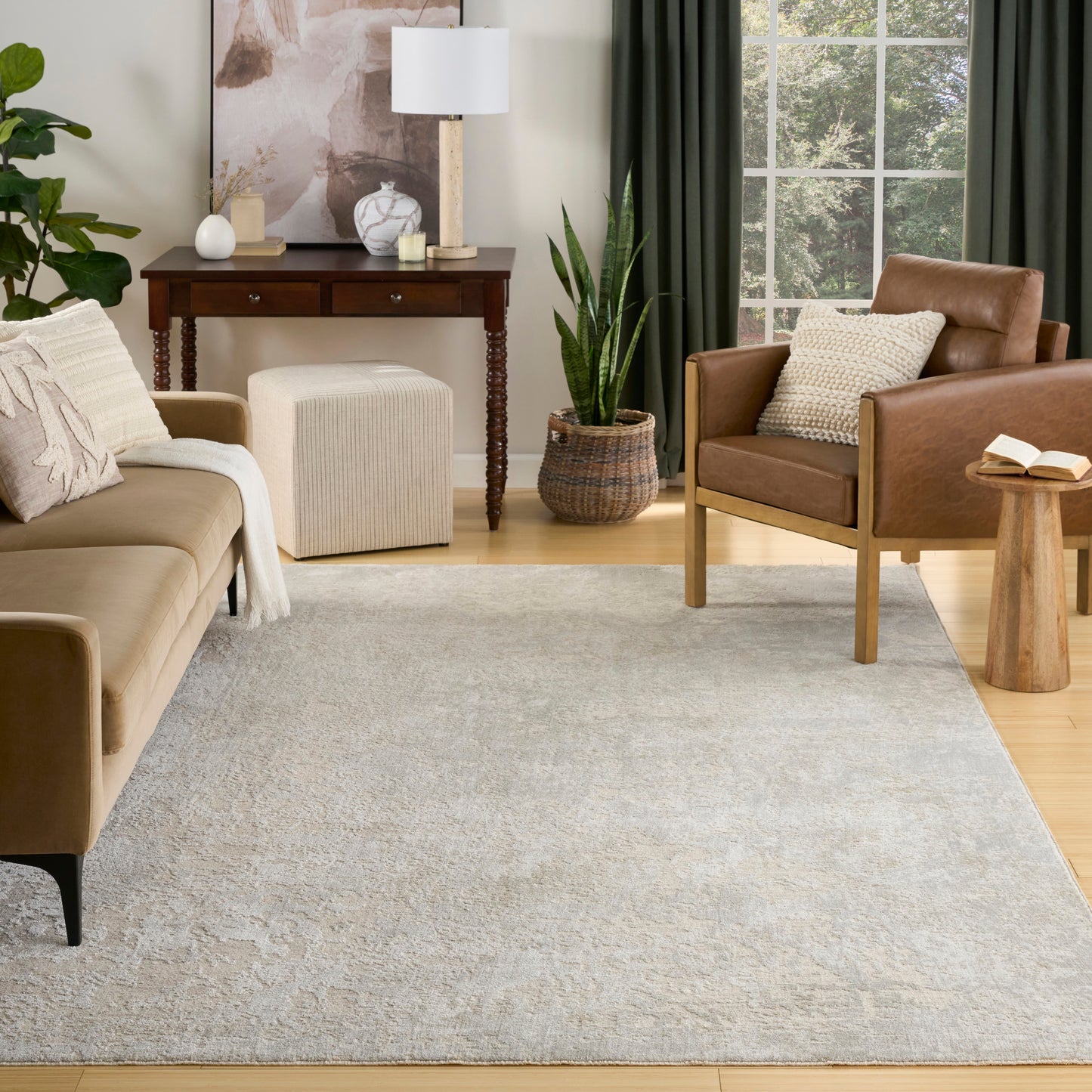 Nourison Envy 7'10" x 10'2" Ivory Grey Modern Indoor Rug