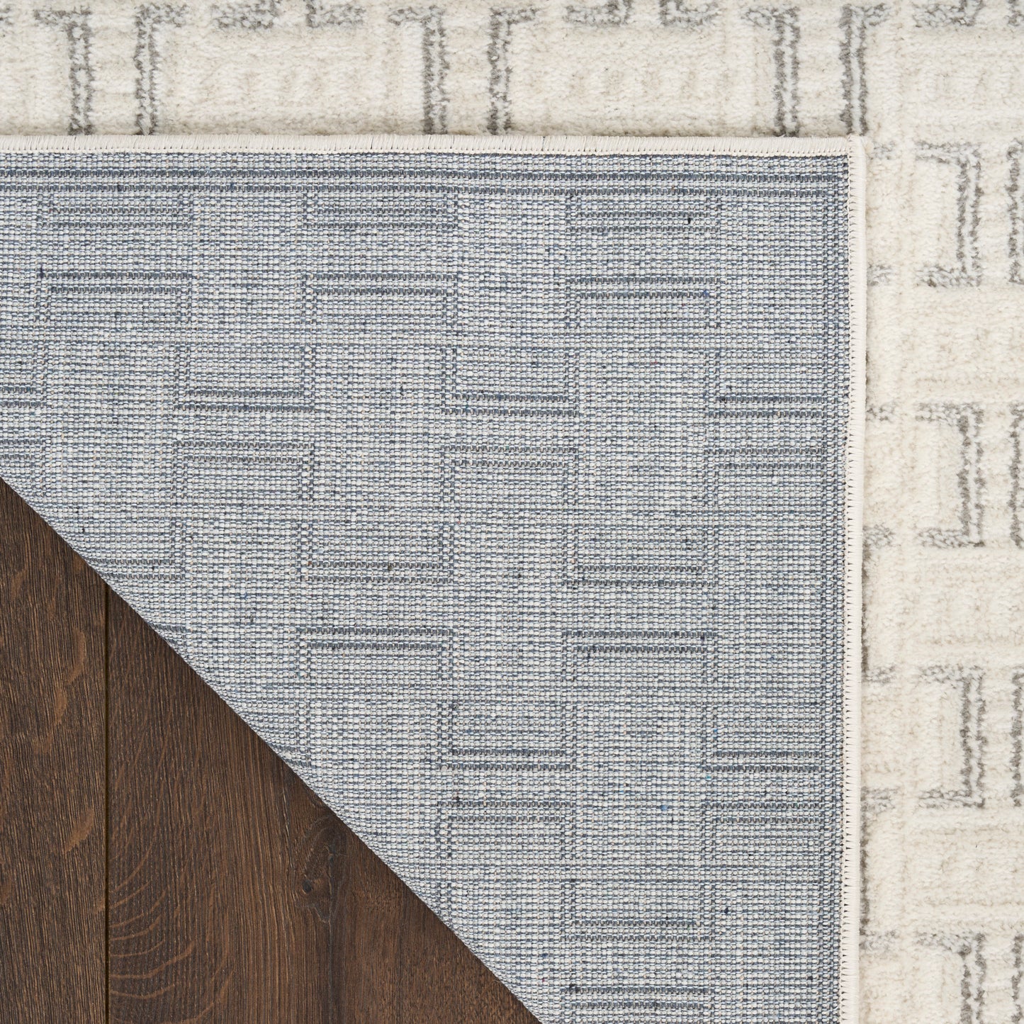 Nourison Nordic 2' x 6' Ivory Grey Scandinavian Indoor Rug