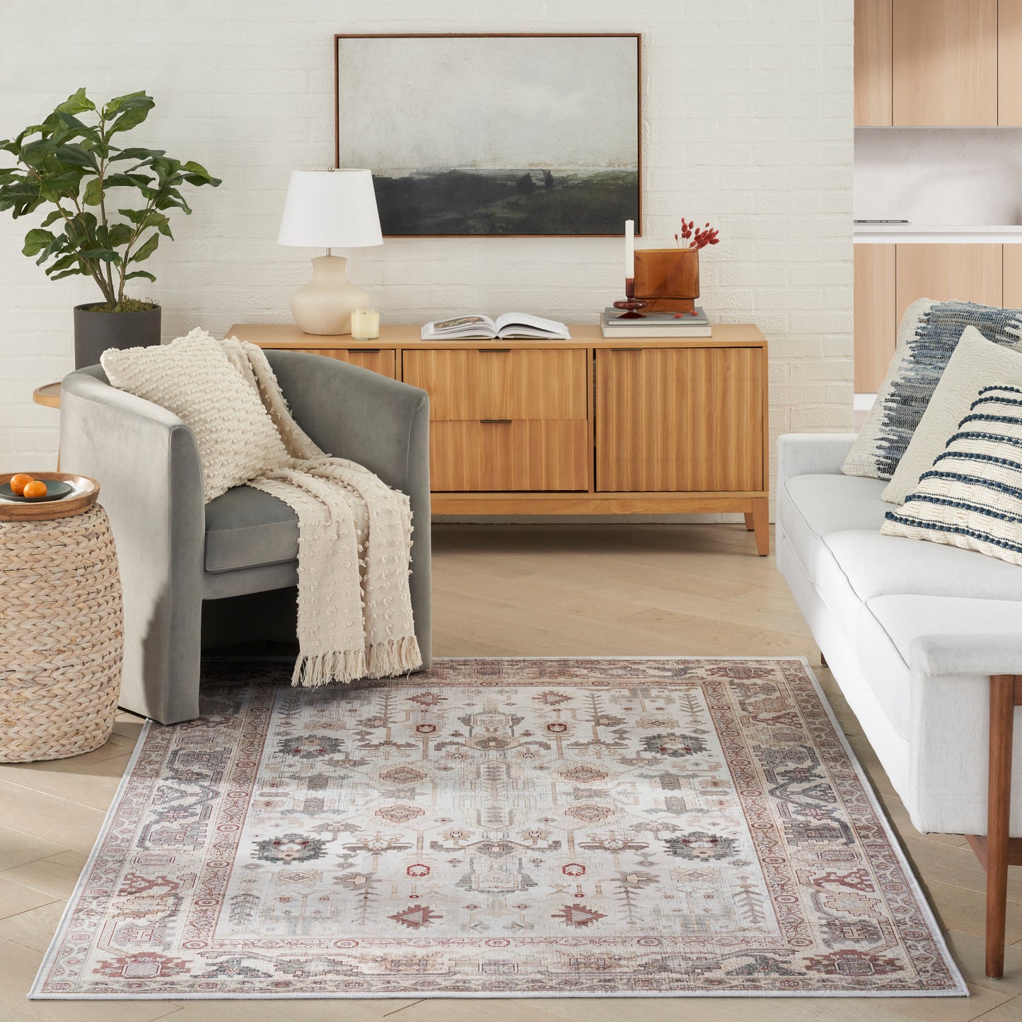 Nourison Vintage Home 5' x 7' Ivory Bohemian Indoor Rug