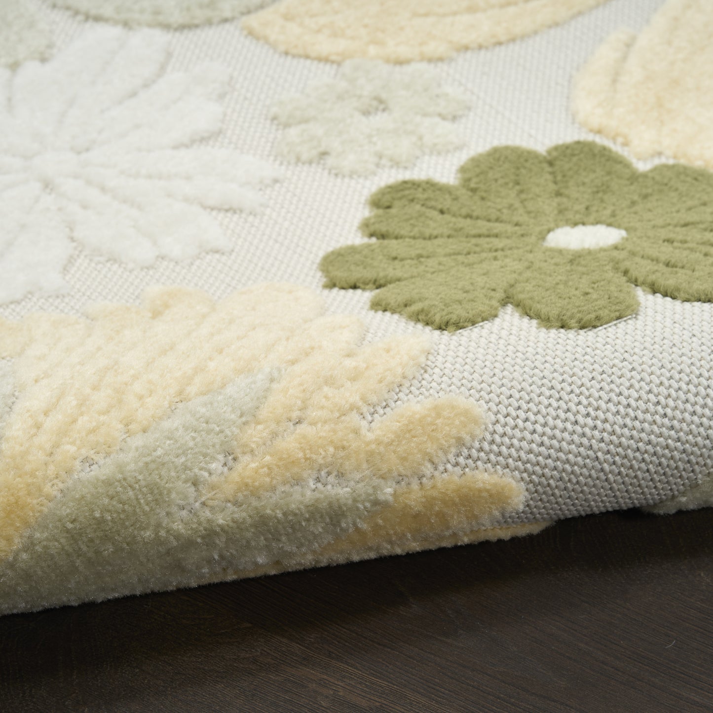 Nourison Aloha 2'8" x 4' Ivory Green Modern Rug