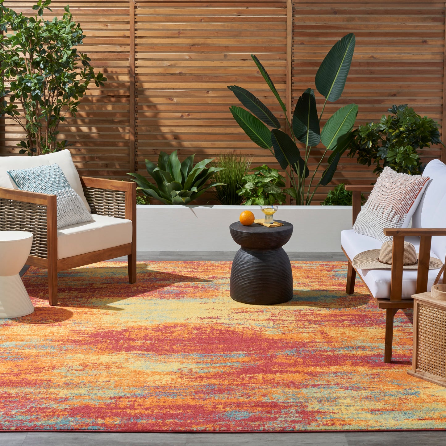 Nourison Nourison Essentials 9' x 12' Flame Modern Rug