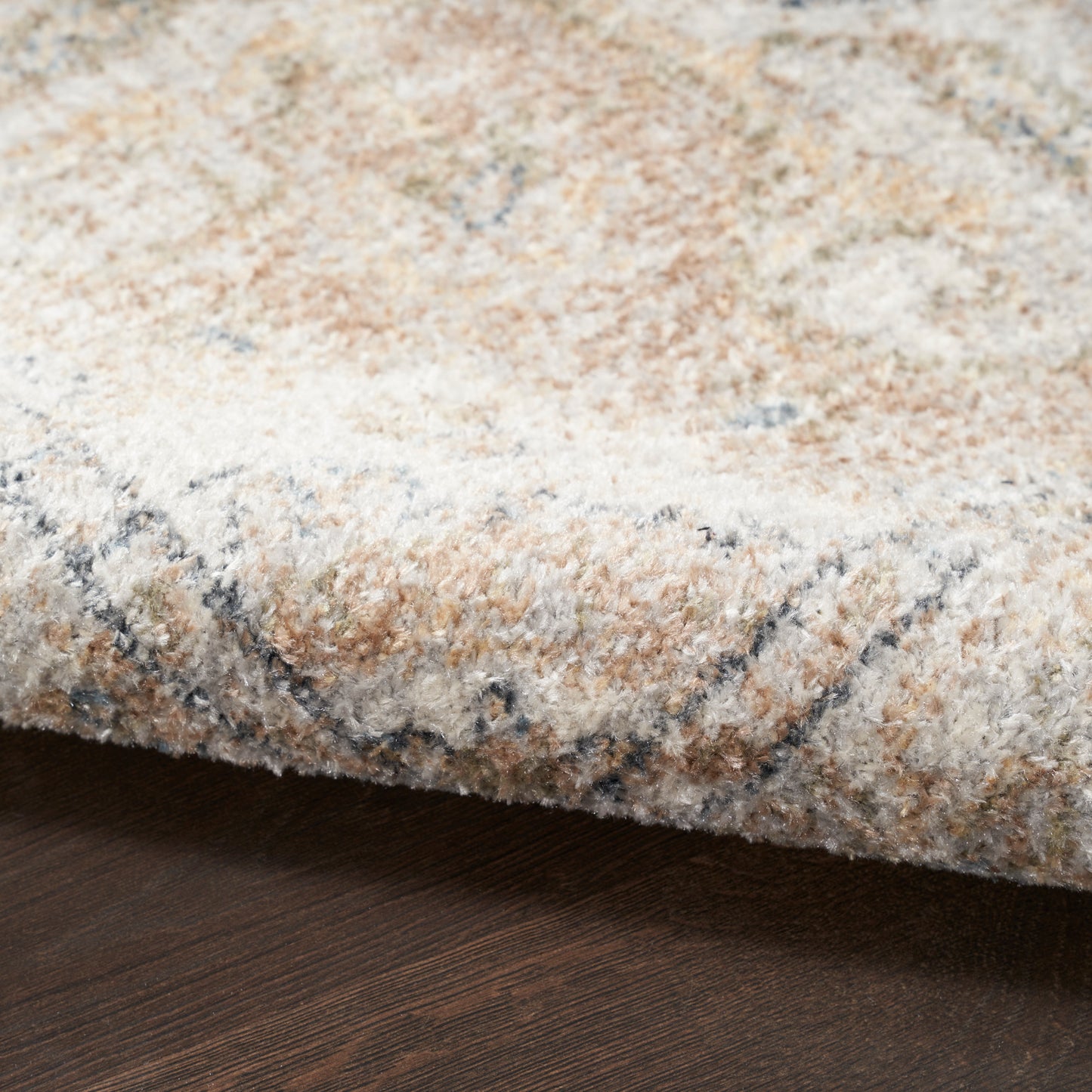 Nourison Astra Machine Washable 6'7" x 9' Beige Vintage Indoor Rug