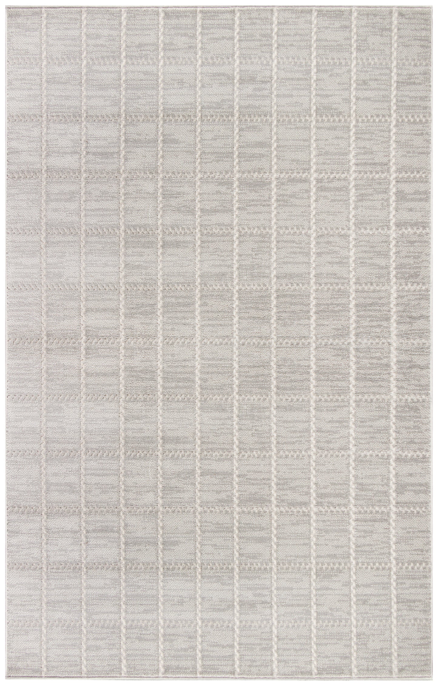 Nourison Serenity Home 3'11" x 5'11" Light Grey Modern Indoor Rug