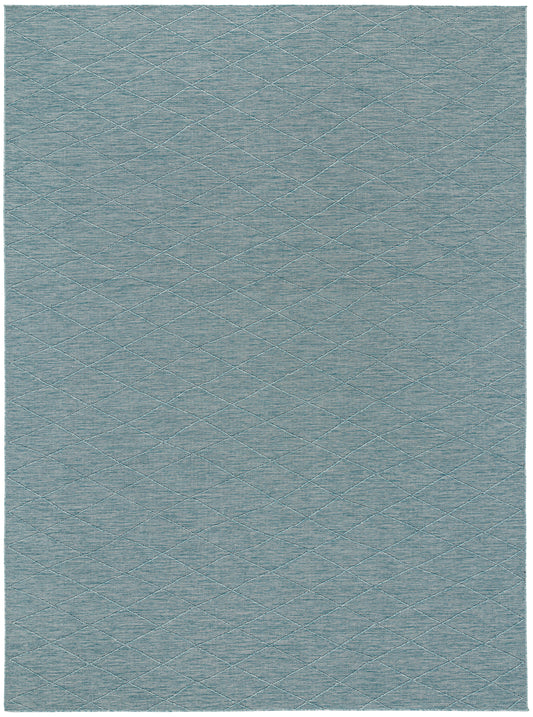 Nourison Washable Solutions 9' x 12' Aqua Modern Rug