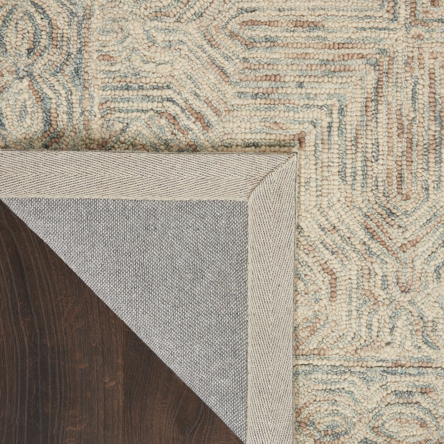 Nourison Interlock 8' x 10'6" Blue Ivory Bohemian Indoor Rug
