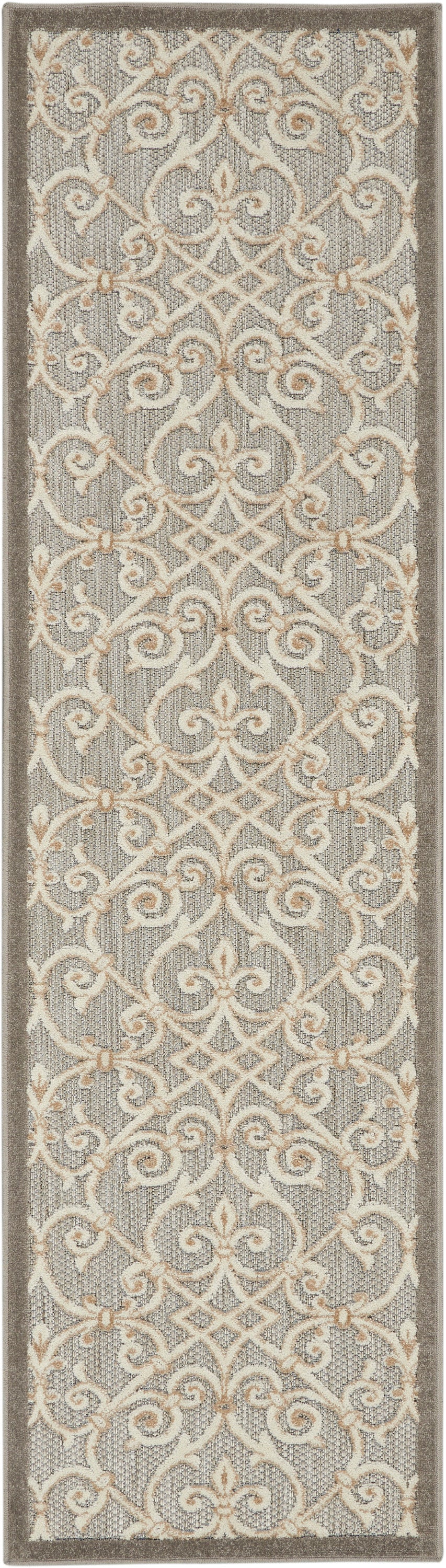 Nourison Aloha 2'3" x 8' Natural Contemporary Rug